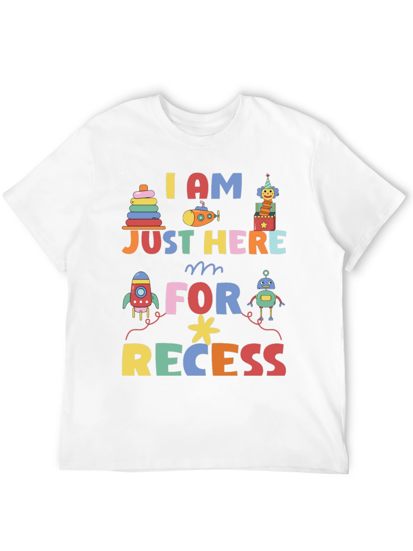 I am Just Here for Recess Graphic Tee