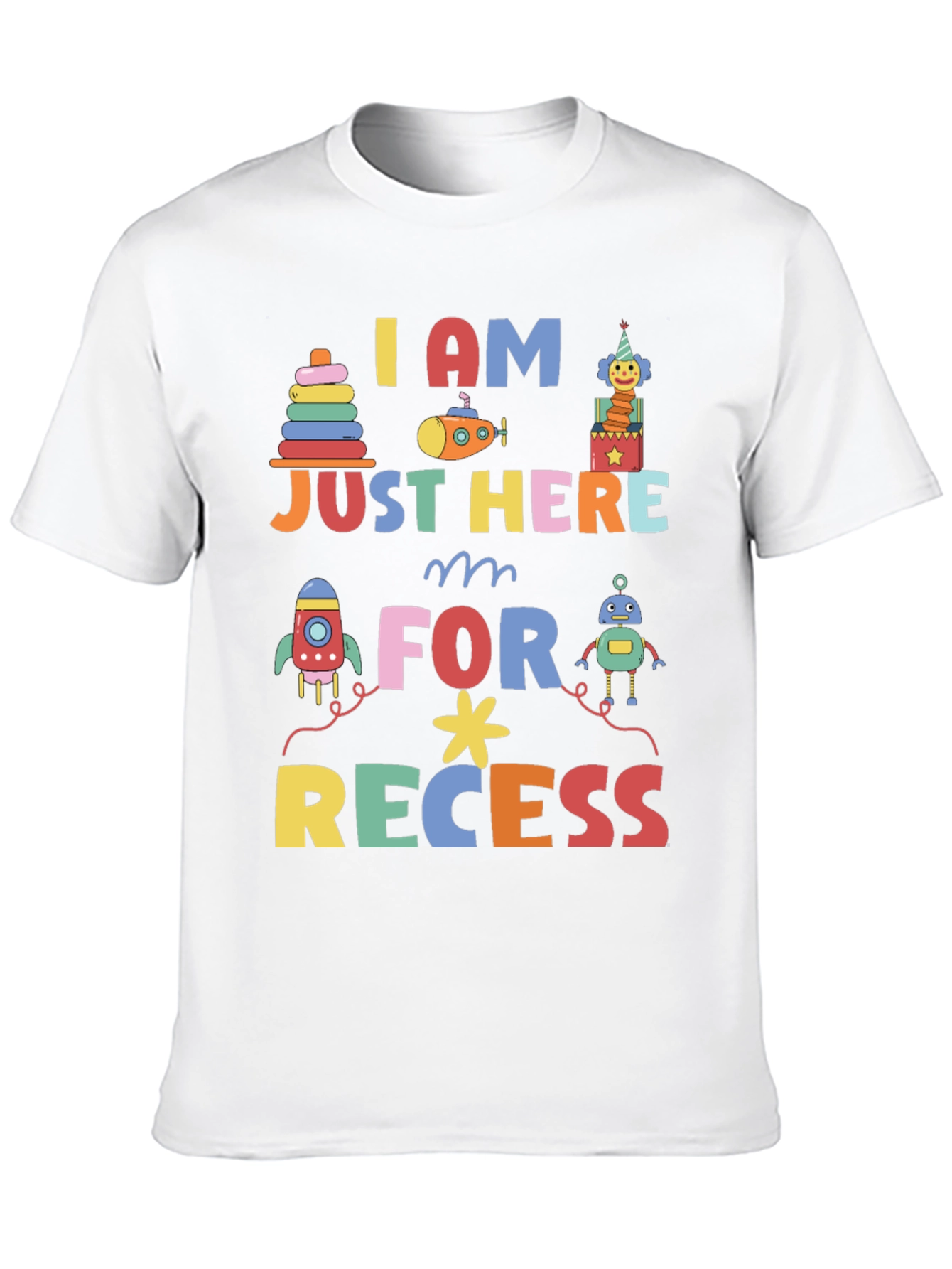 I am Just Here for Recess Graphic Tee