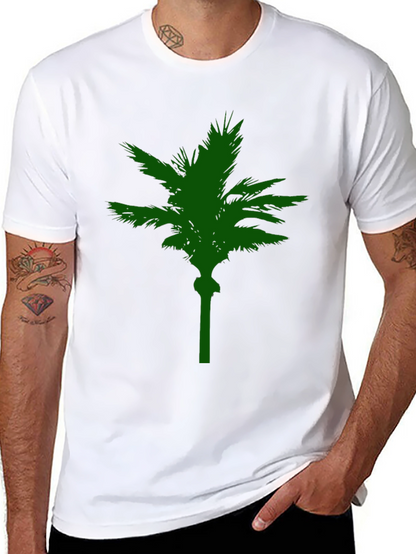 Green Palm Tree Graphic T-Shirt - Casual Comfort