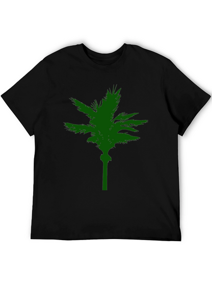 Green Palm Tree Graphic T-Shirt - Casual Comfort