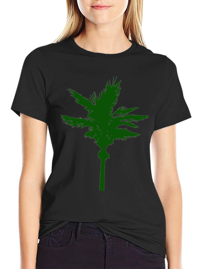 Green Palm Tree Graphic T-Shirt - Casual Comfort