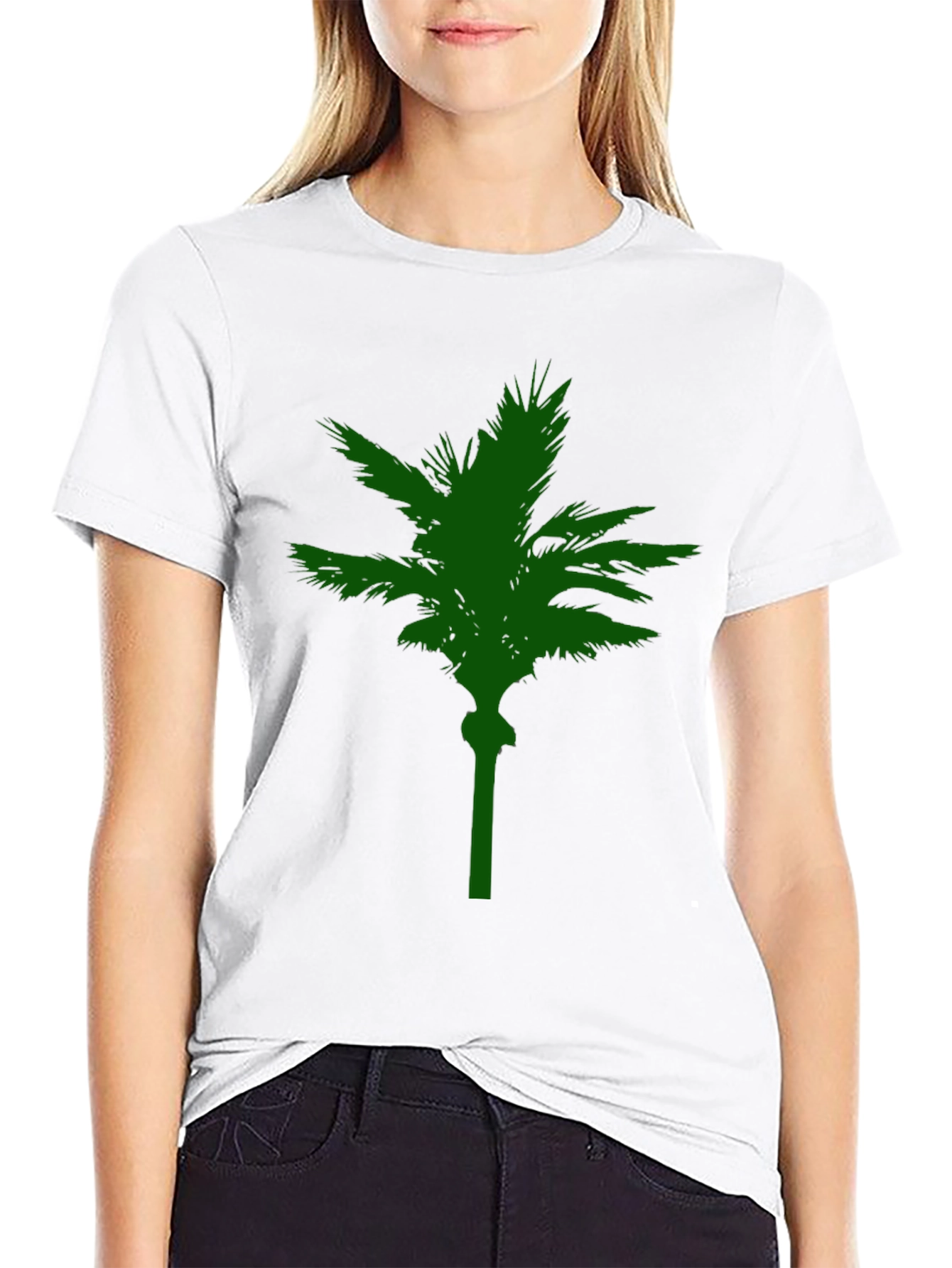 Green Palm Tree Graphic T-Shirt - Casual Comfort