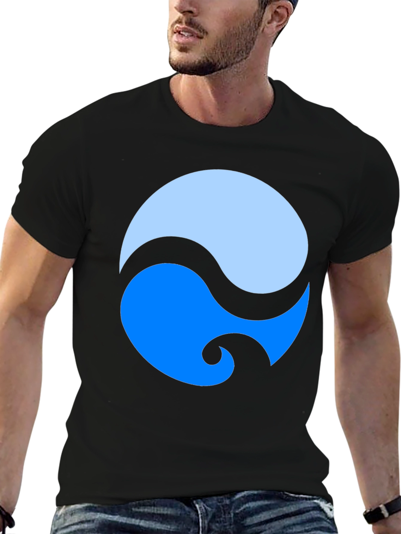 Yin Yang Style Graphic Tee - Modern Design