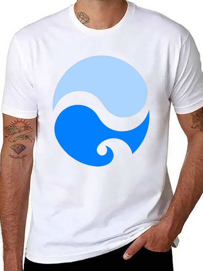 Yin Yang Style Graphic Tee - Modern Design