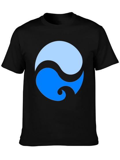 Yin Yang Style Graphic Tee - Modern Design