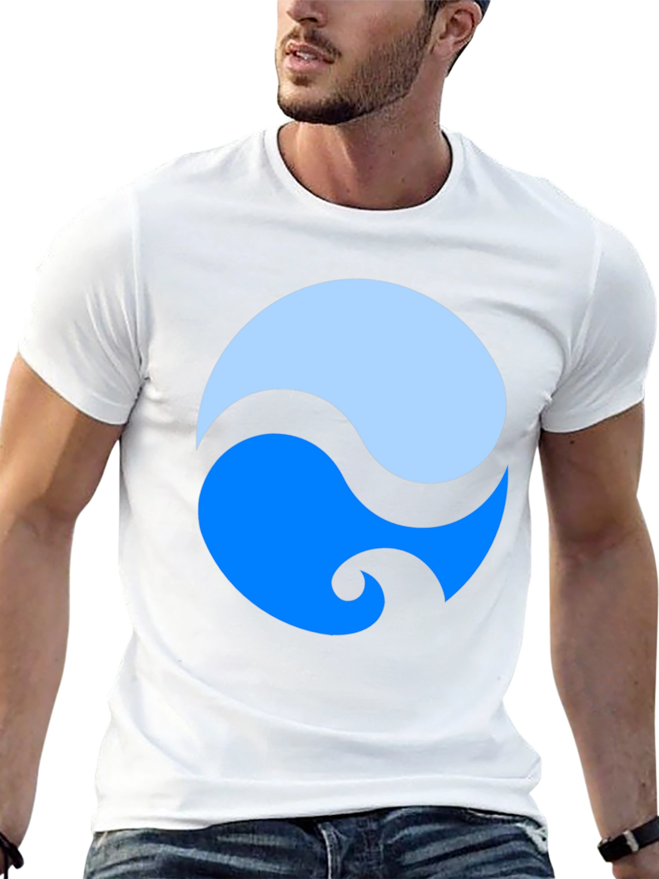 Yin Yang Style Graphic Tee - Modern Design