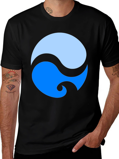 Yin Yang Style Graphic Tee - Modern Design