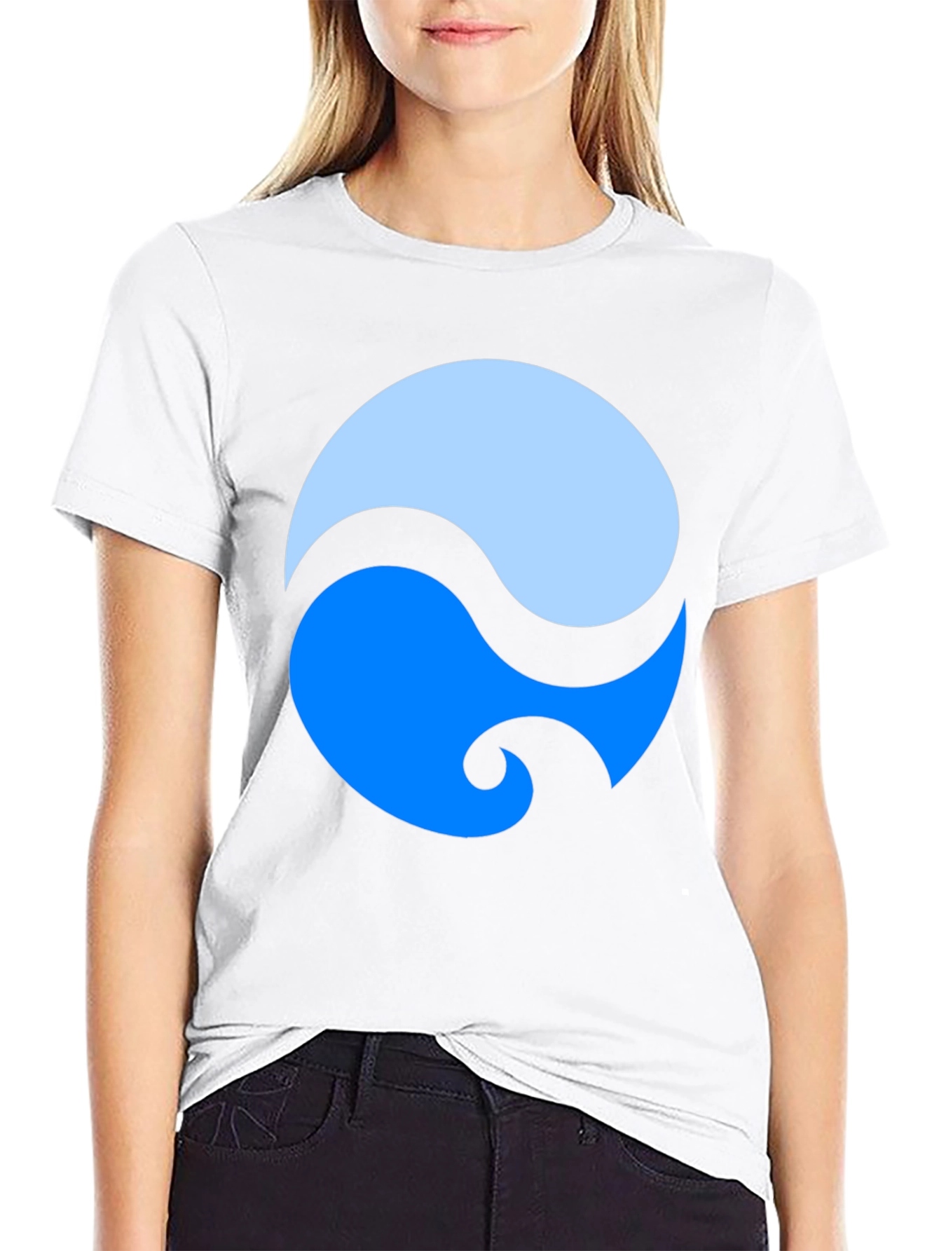 Yin Yang Style Graphic Tee - Modern Design