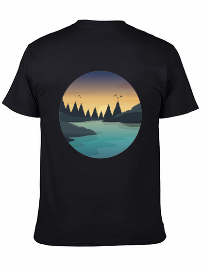 Nature Lake Graphic Print T-Shirt