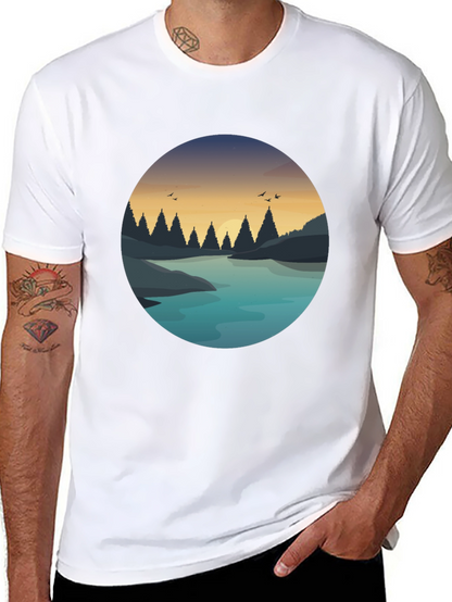 Nature Lake Graphic Print T-Shirt