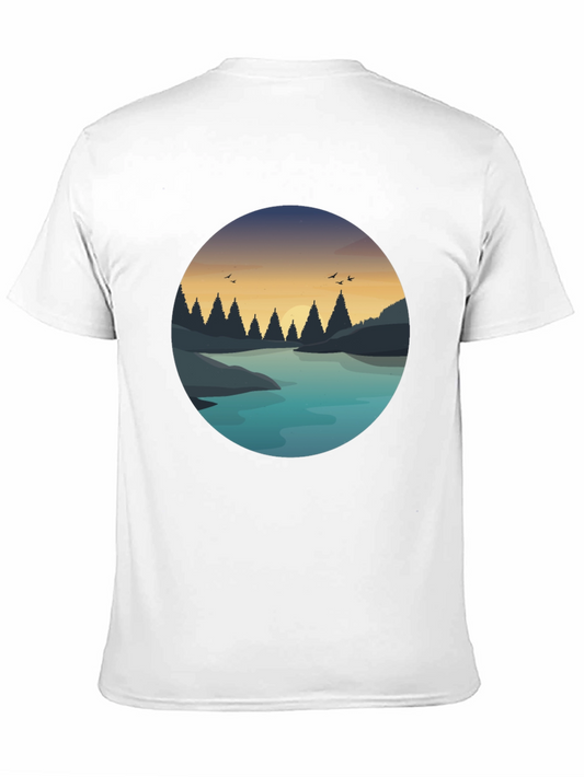 Nature Lake Graphic Print T-Shirt