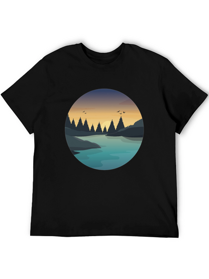 Nature Lake Graphic Print T-Shirt