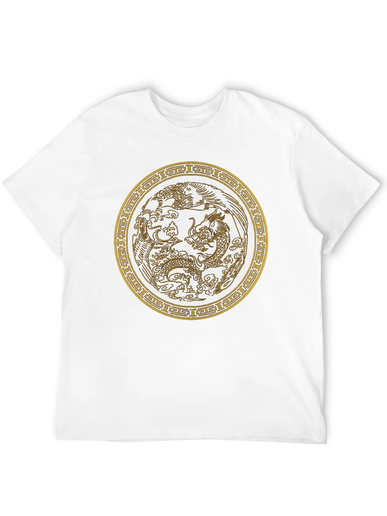 Dragon & Phoenix Graphic Tee - Unisex Black T-Shirt