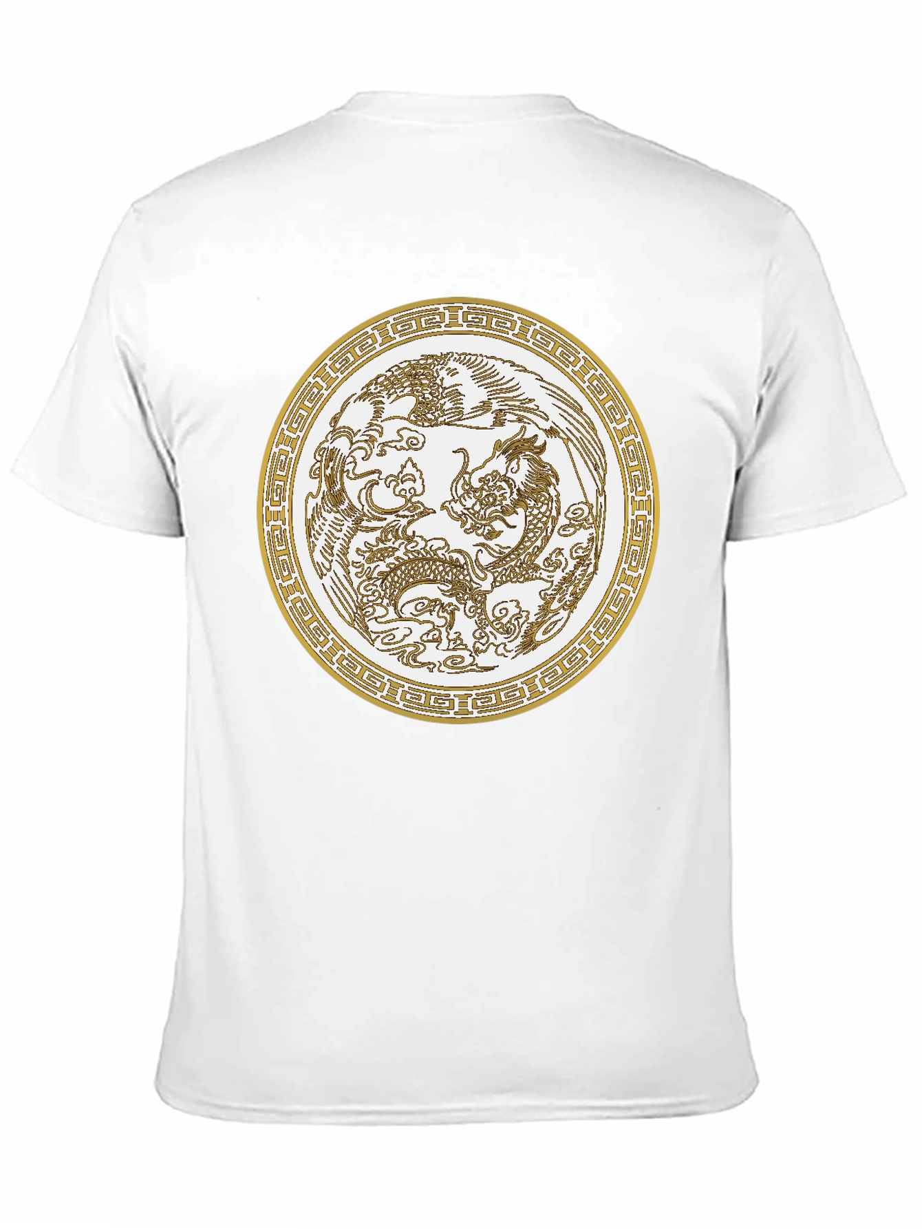 Dragon & Phoenix Graphic Tee - Unisex Black T-Shirt