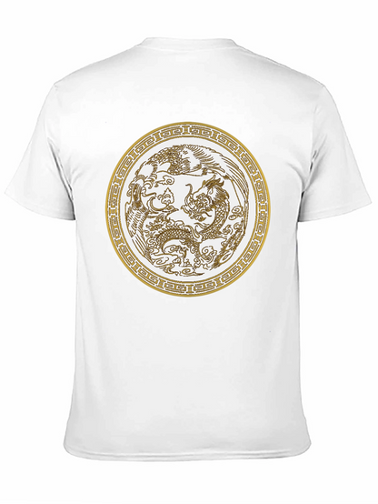 Dragon & Phoenix Graphic Tee - Unisex Black T-Shirt