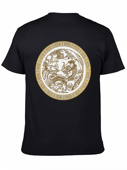 Dragon & Phoenix Graphic Tee - Unisex Black T-Shirt