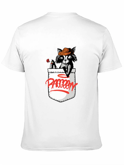 Raccoon in Pocket Graphic T-Shirt