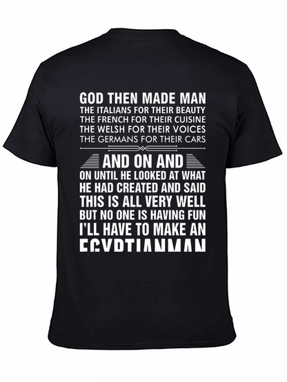 Egyptian Man T-Shirt: God Made Man