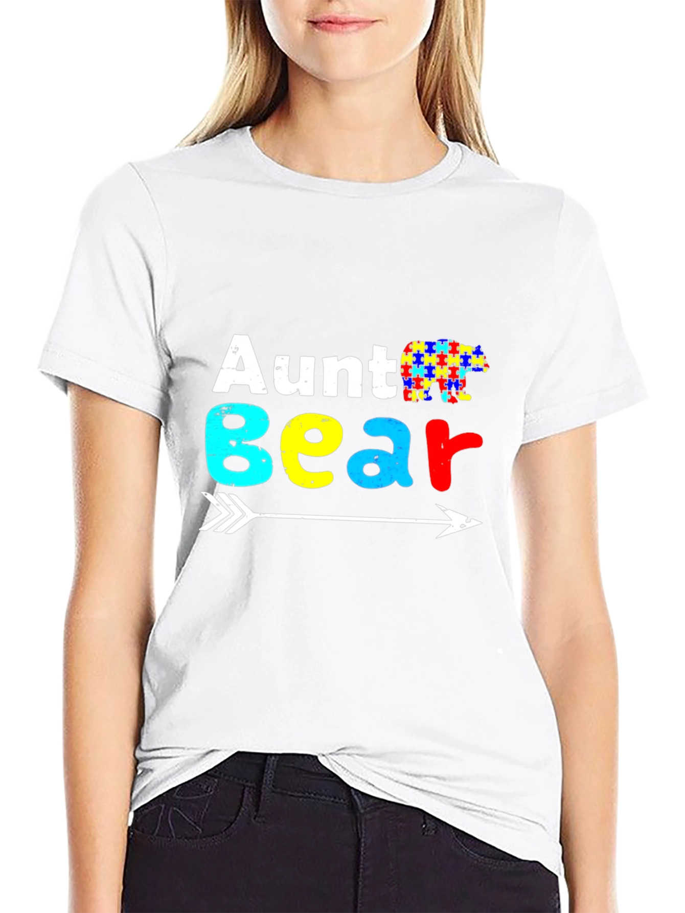 Aunt Bear Autism Awareness T-Shirt