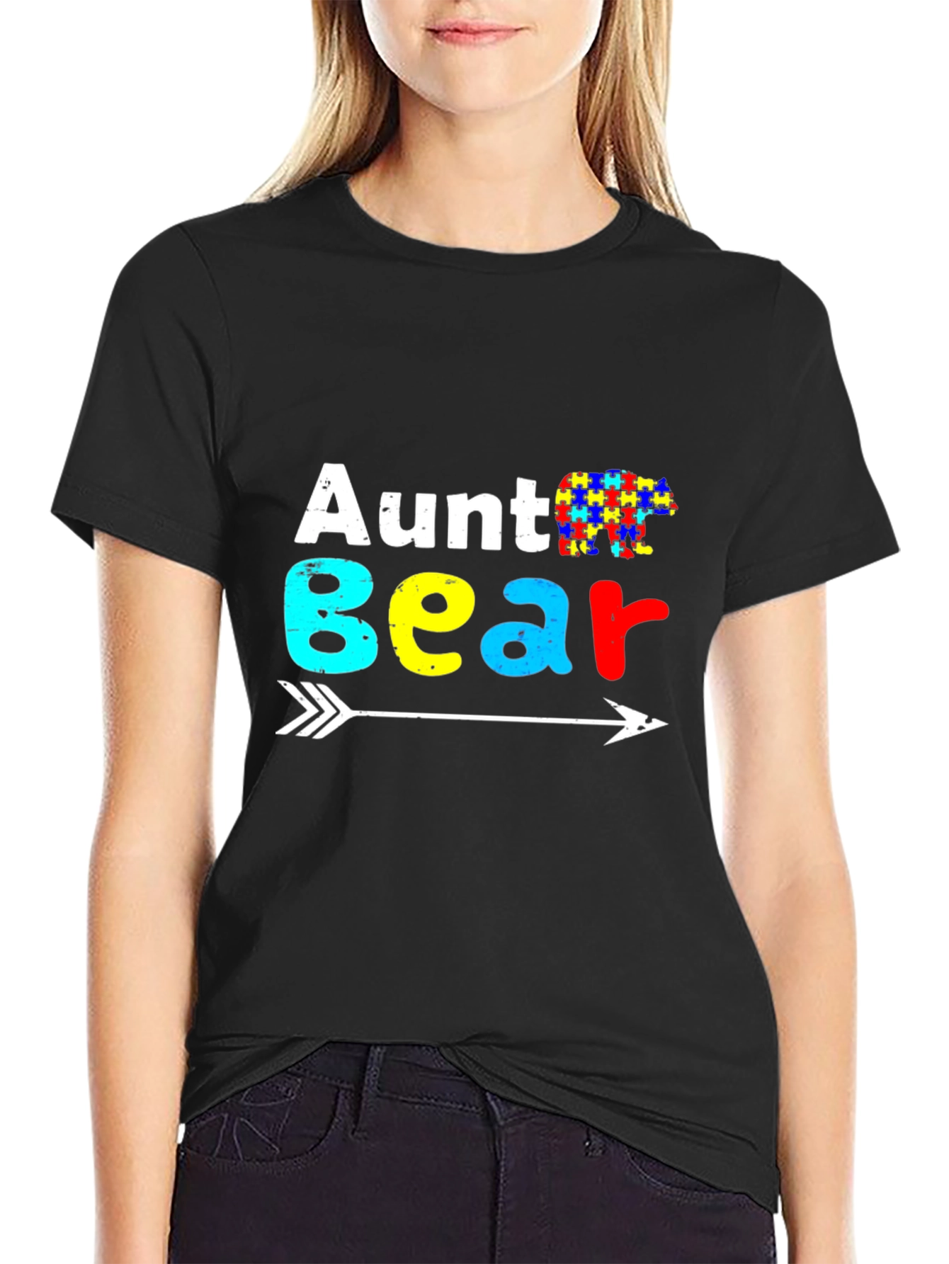 Aunt Bear Autism Awareness T-Shirt
