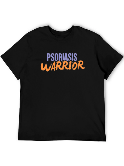 Psoriasis Warrior Black Graphic T-Shirt