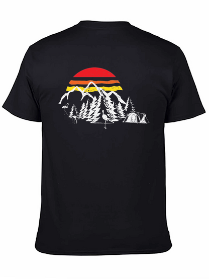 Retro Camping Scene Graphic Tee