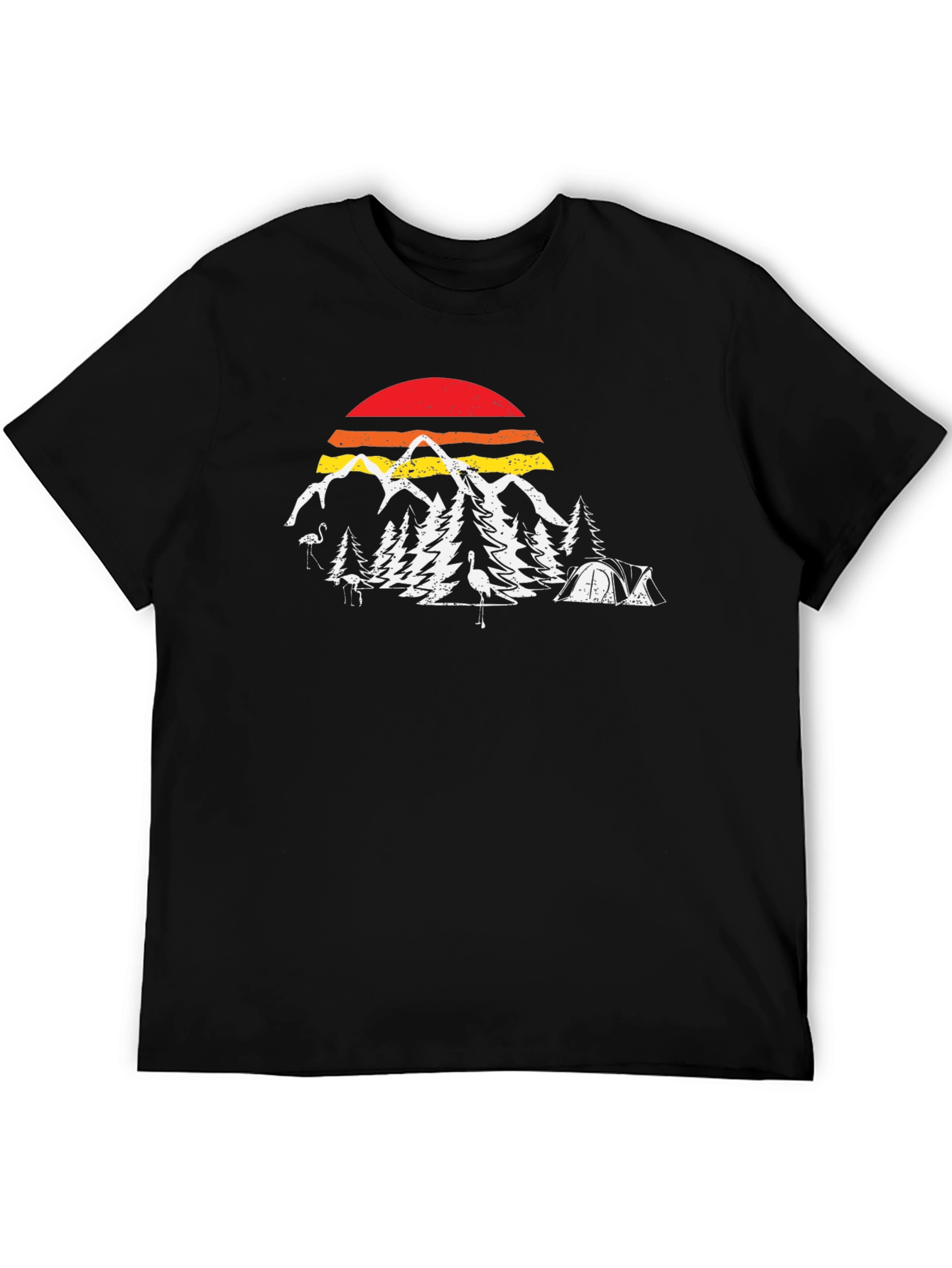 Retro Camping Scene Graphic Tee
