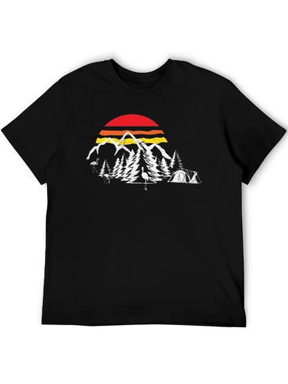 Retro Camping Scene Graphic Tee