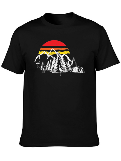 Retro Camping Scene Graphic Tee