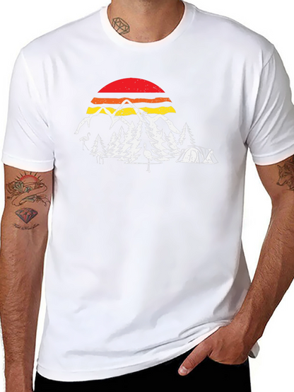 Retro Camping Scene Graphic Tee