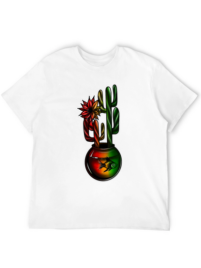 Cactus & Fishbowl Graphic Black Tee