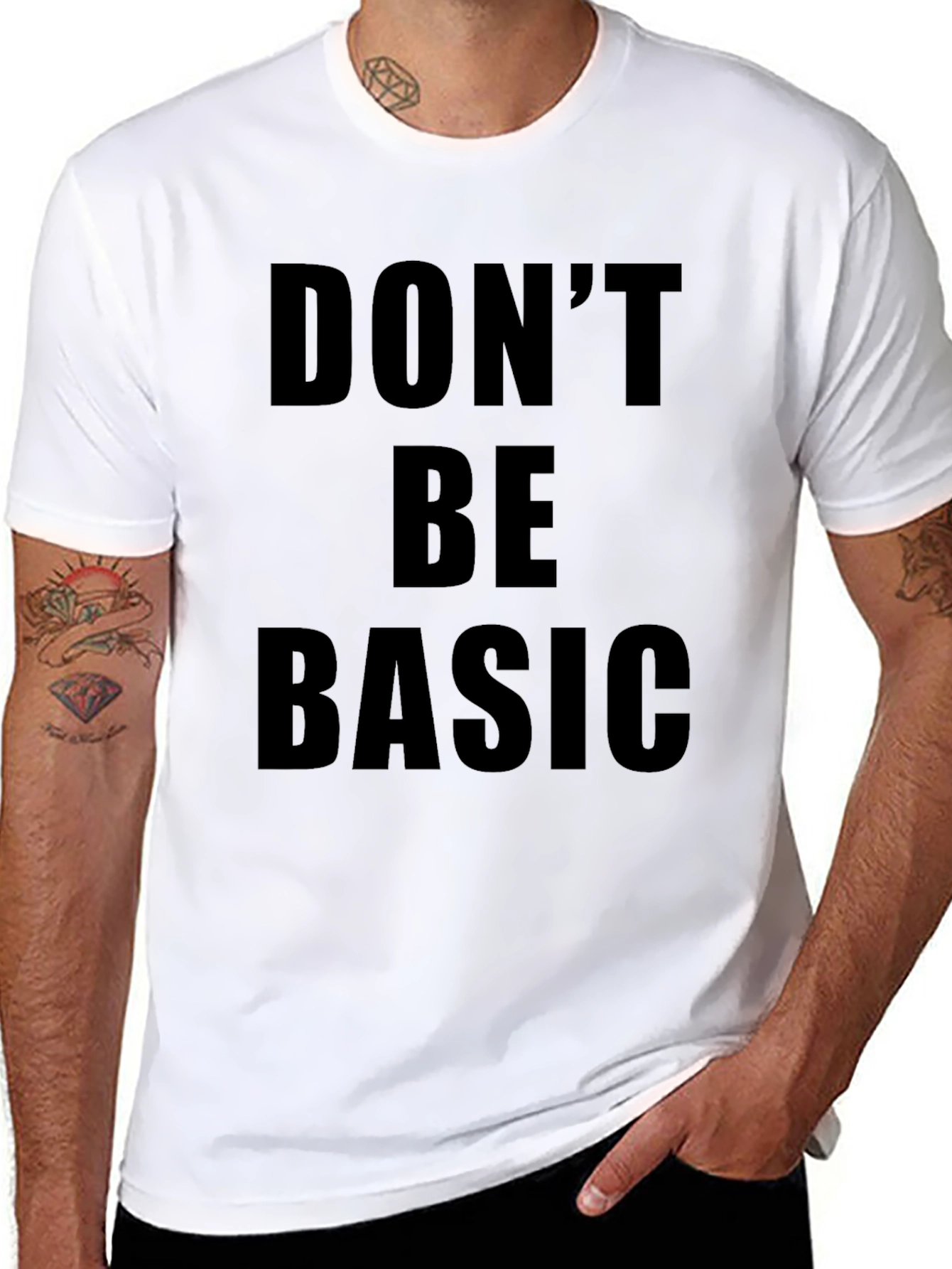 Dont Be Basic Graphic Tee - Black