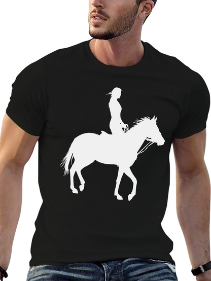 Horse Rider Graphic Tee - Black