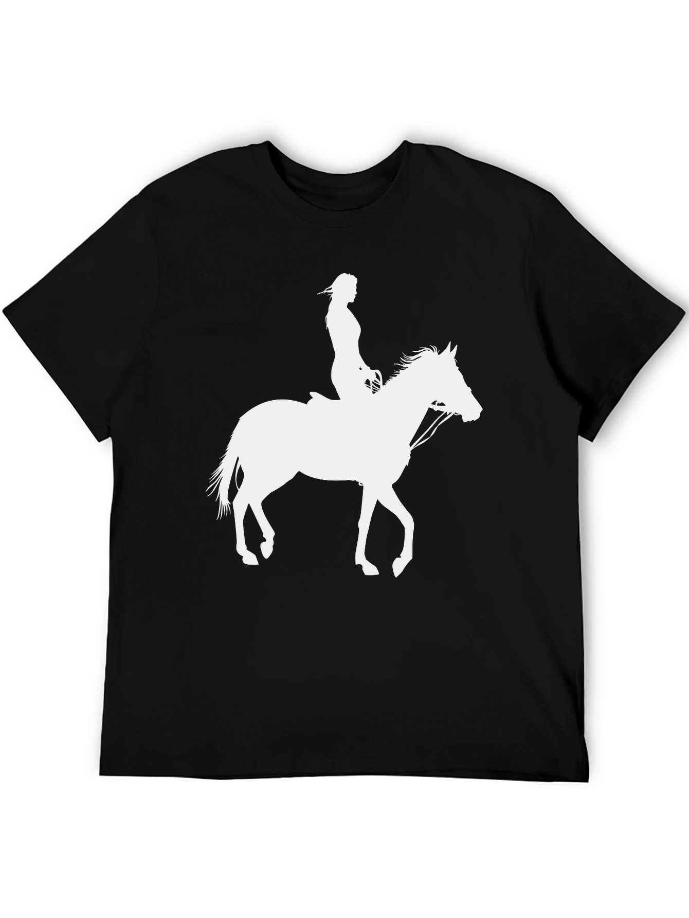 Horse Rider Graphic Tee - Black