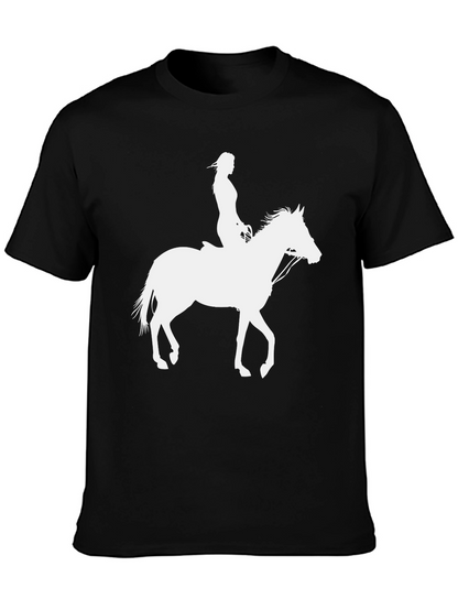 Horse Rider Graphic Tee - Black