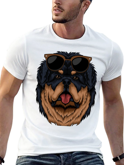 Cool Rottweiler Dog Graphic Black T-Shirt