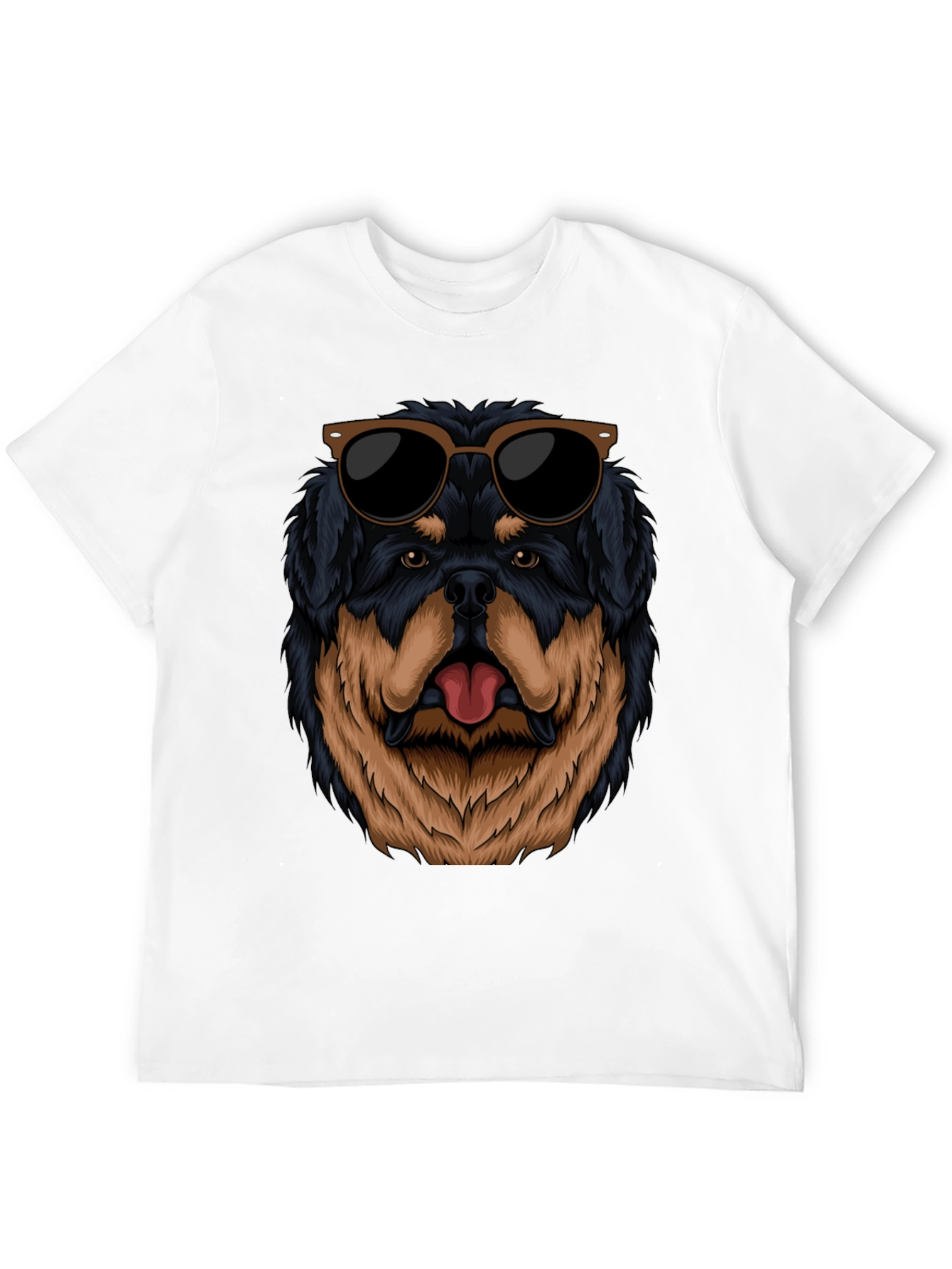 Cool Rottweiler Dog Graphic Black T-Shirt