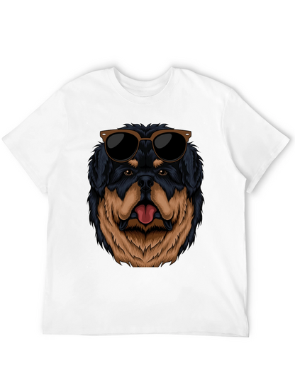 Cool Rottweiler Dog Graphic Black T-Shirt