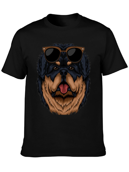 Cool Rottweiler Dog Graphic Black T-Shirt