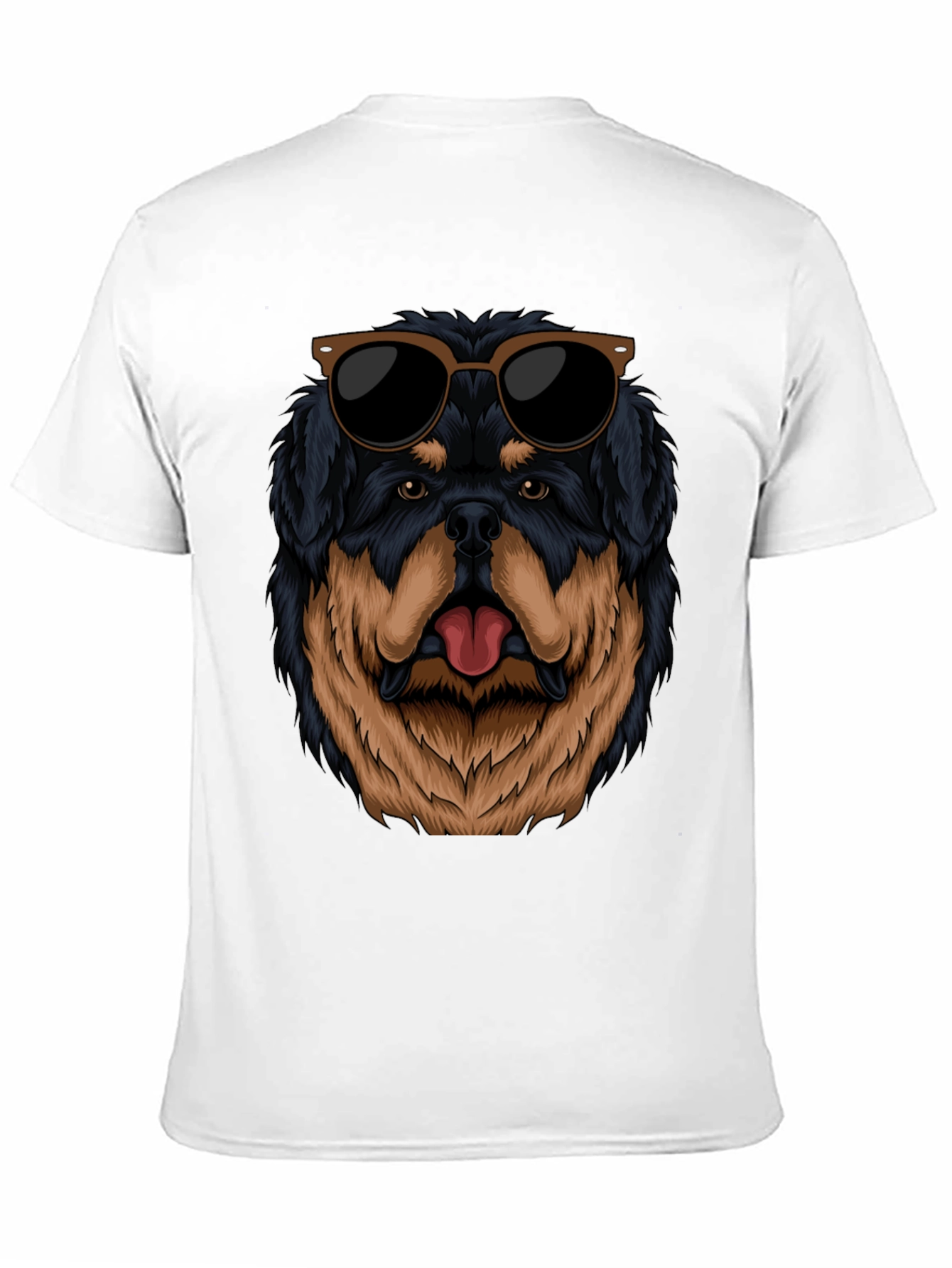 Cool Rottweiler Dog Graphic Black T-Shirt