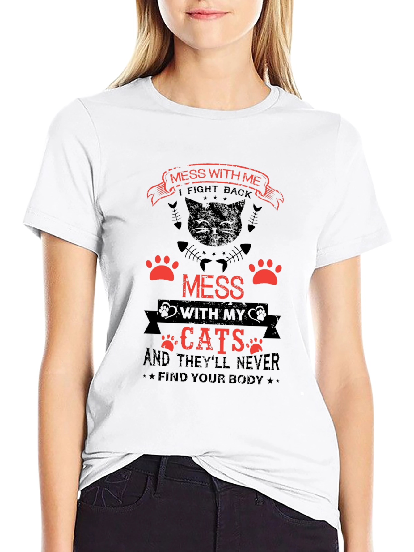 Mess With My Cats Funny T-Shirt