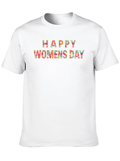 Happy Womens Day Graphic Tee - Black