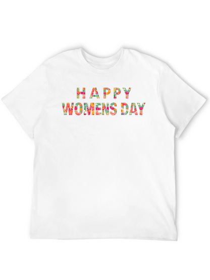 Happy Womens Day Graphic Tee - Black