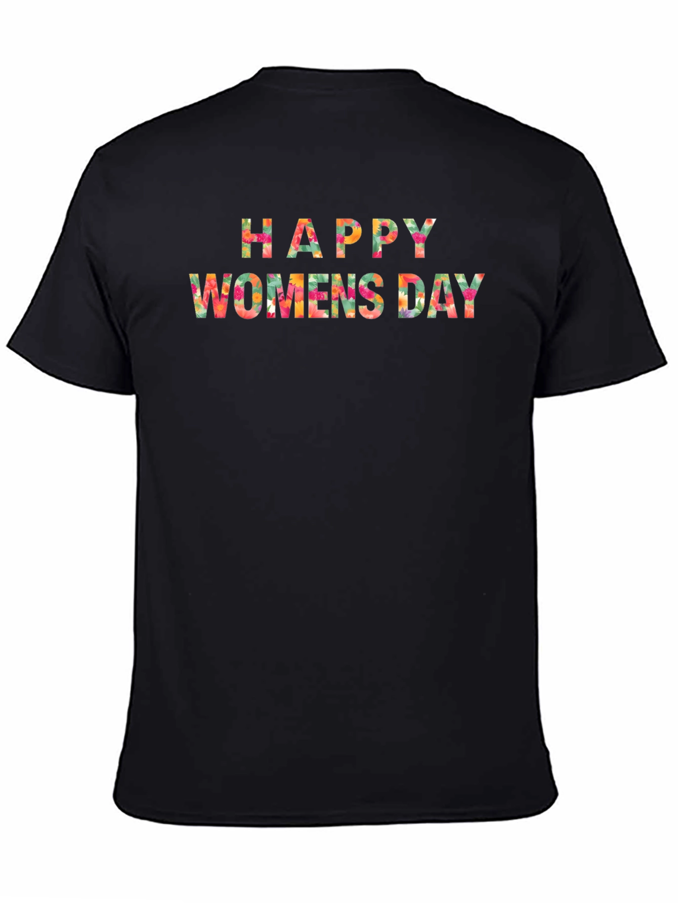 Happy Womens Day Graphic Tee - Black