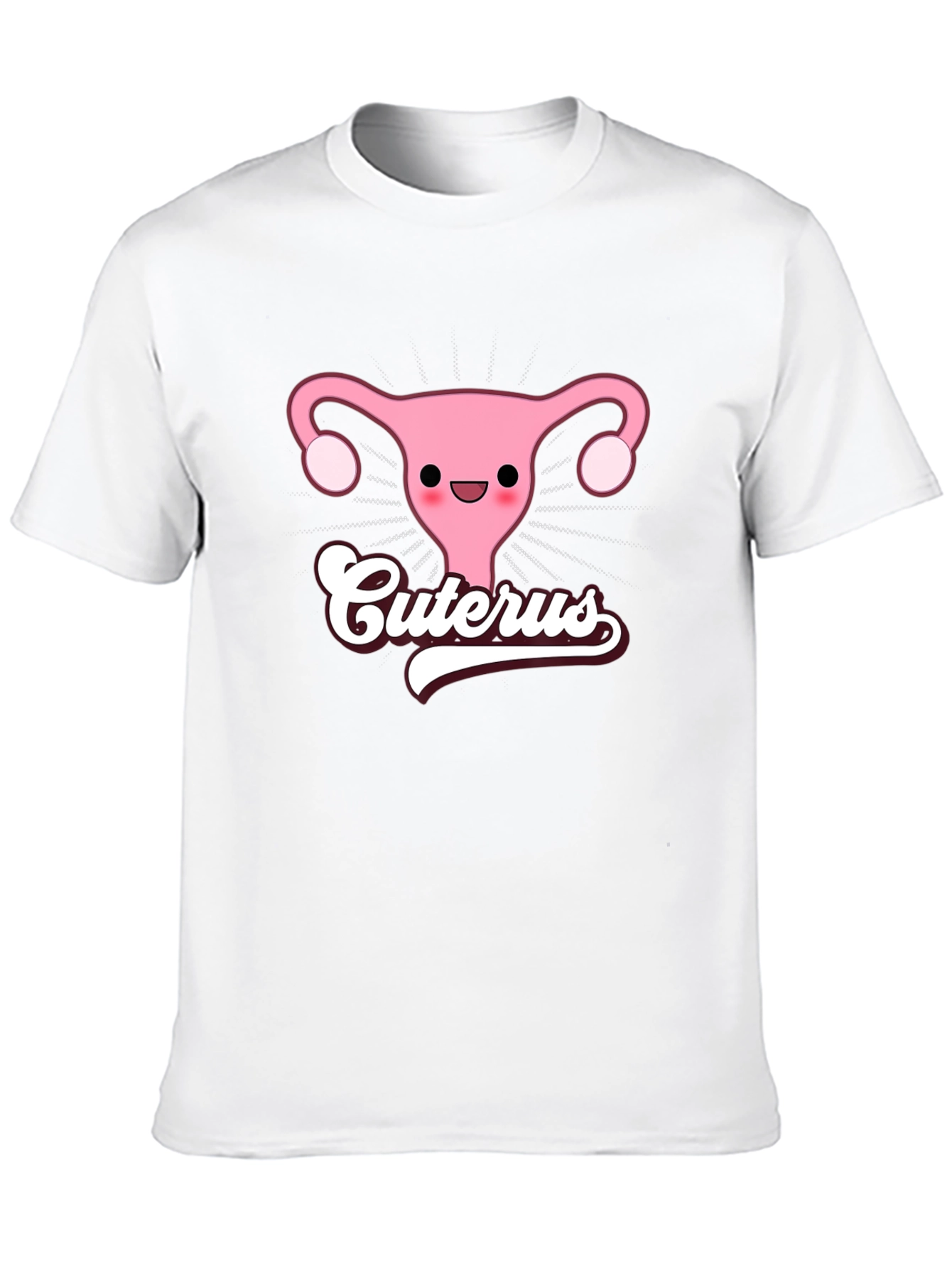 Cuterus Black Graphic Tee - Funny Uterus Shirt