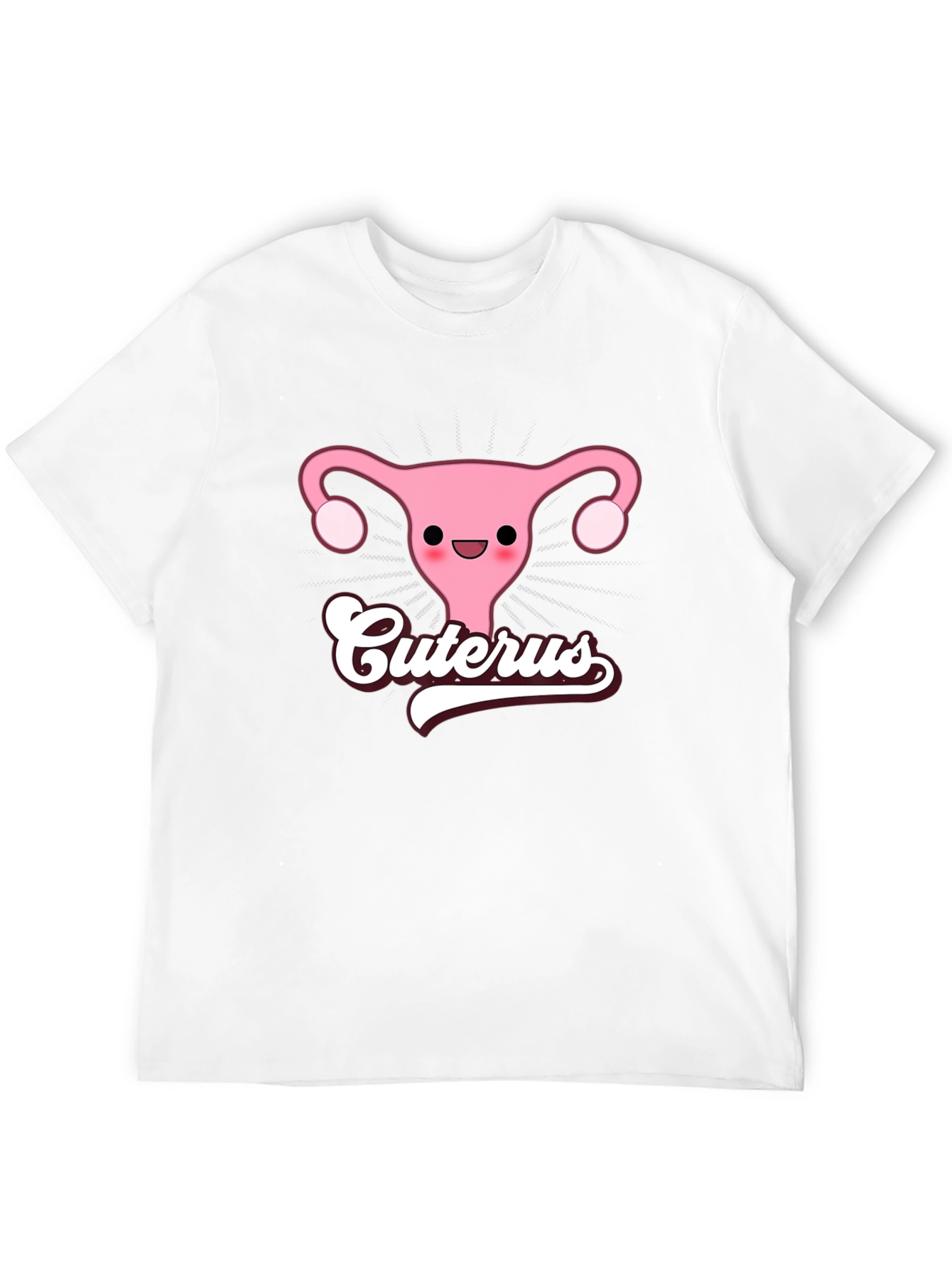 Cuterus Black Graphic Tee - Funny Uterus Shirt