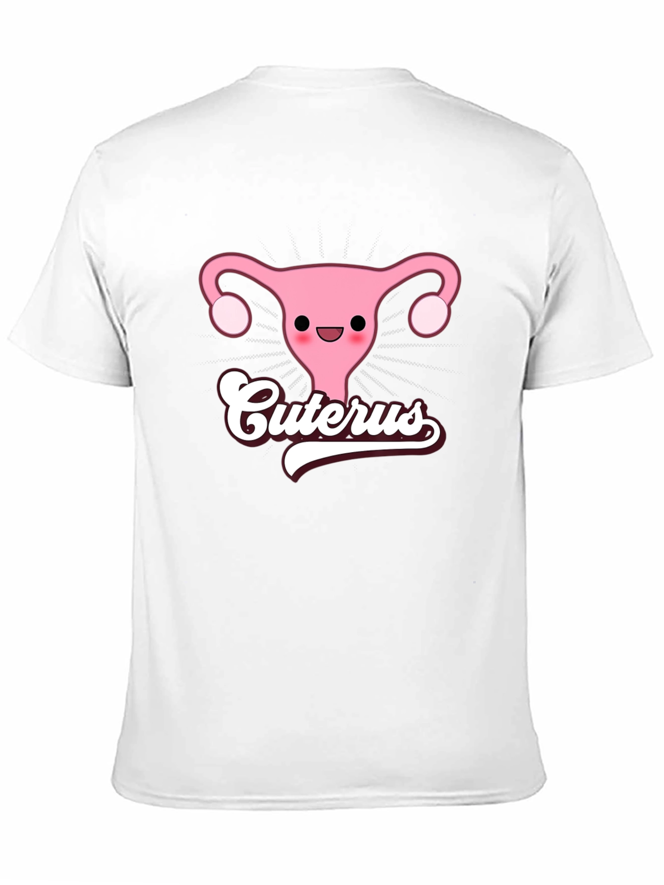 Cuterus Black Graphic Tee - Funny Uterus Shirt