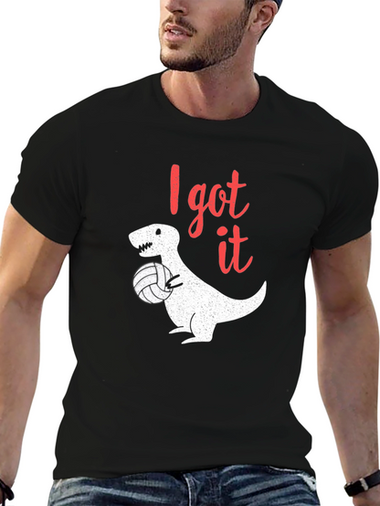 I Got It T-Rex Volleyball Black T-Shirt