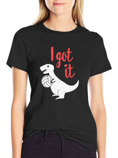 I Got It T-Rex Volleyball Black T-Shirt