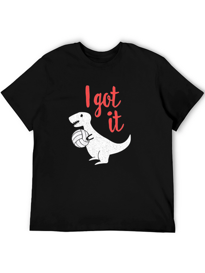 I Got It T-Rex Volleyball Black T-Shirt